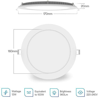 Foco empotrable LED Lumary® Smart RGBWW 18W 8 piezas