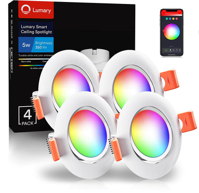 Lumary® 5W Smart LED Einbaustrahler Spot Dimmbar, 4 Stück